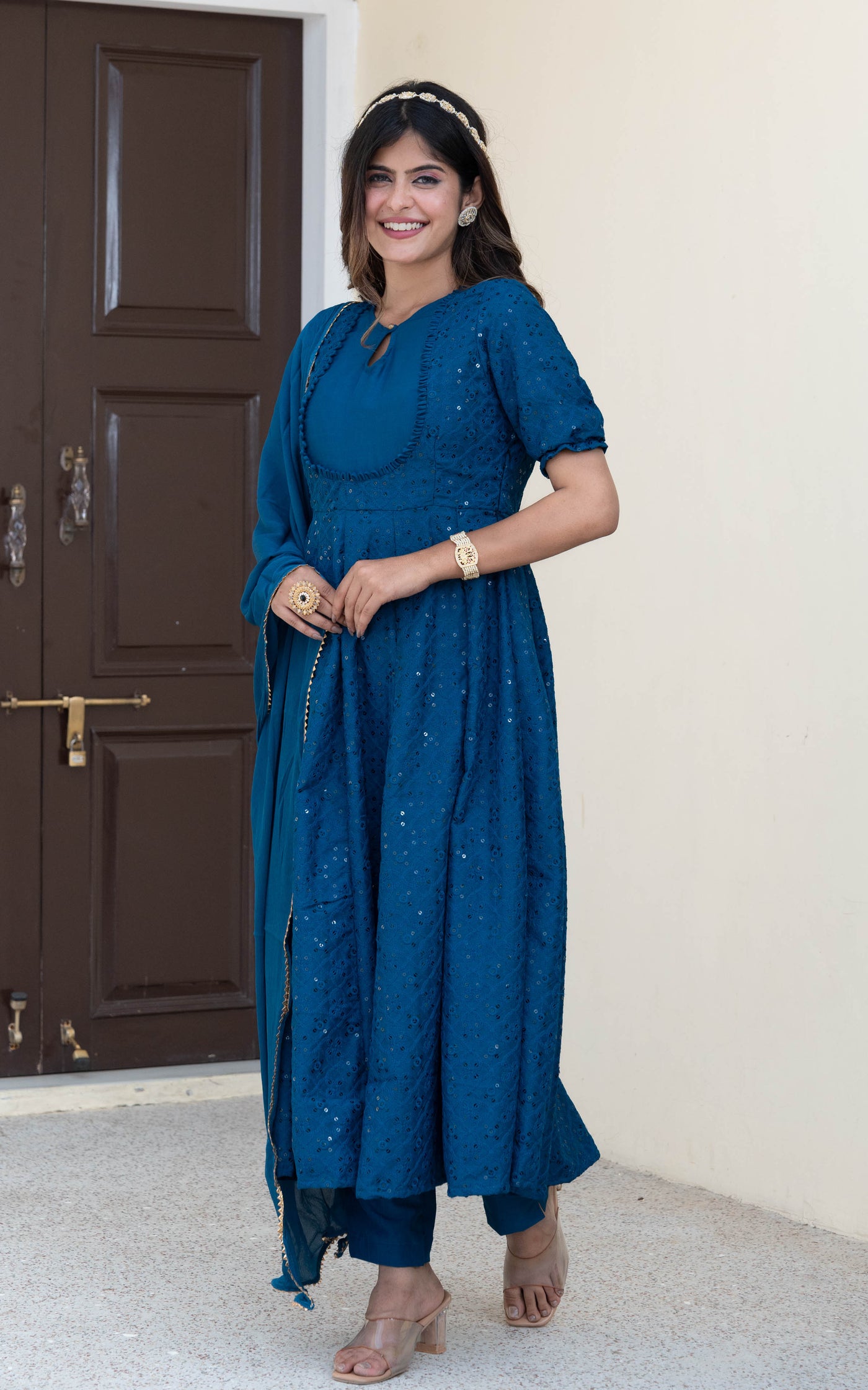 AAISHA CHIKANKARI SUIT SET