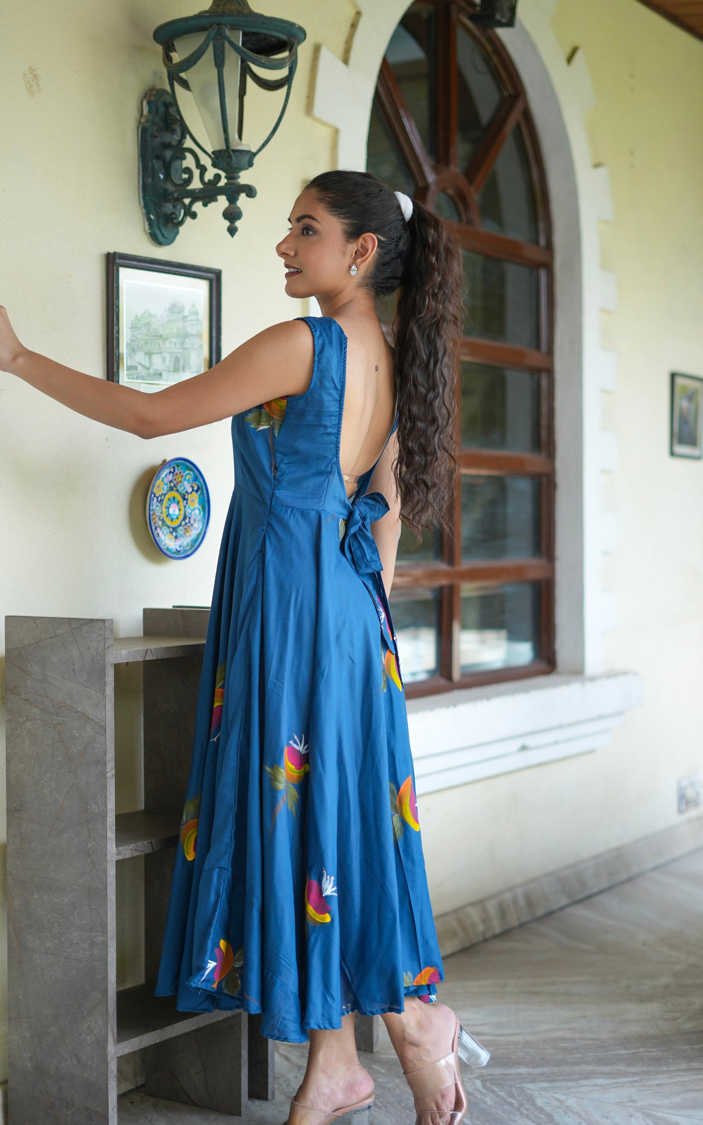 BLUE FLORAL DRESS