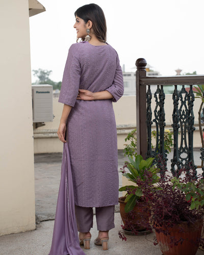 JIYA CHIKANKARI SUIT SET