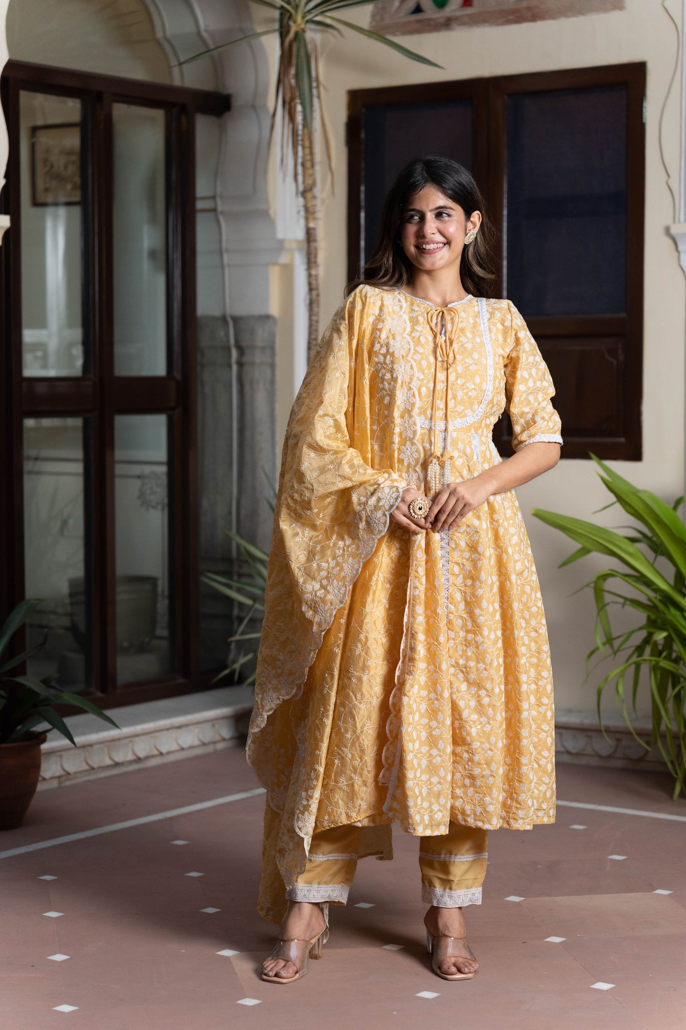 MOGRA CHIKANKARI SUIT SET