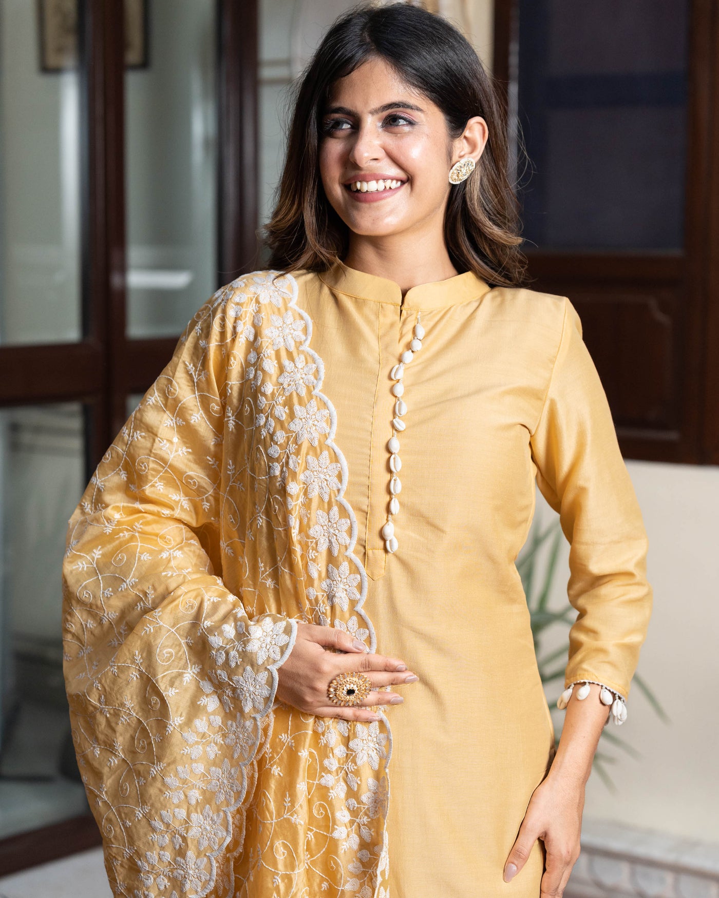 YELLOW SHELL SUIT SET