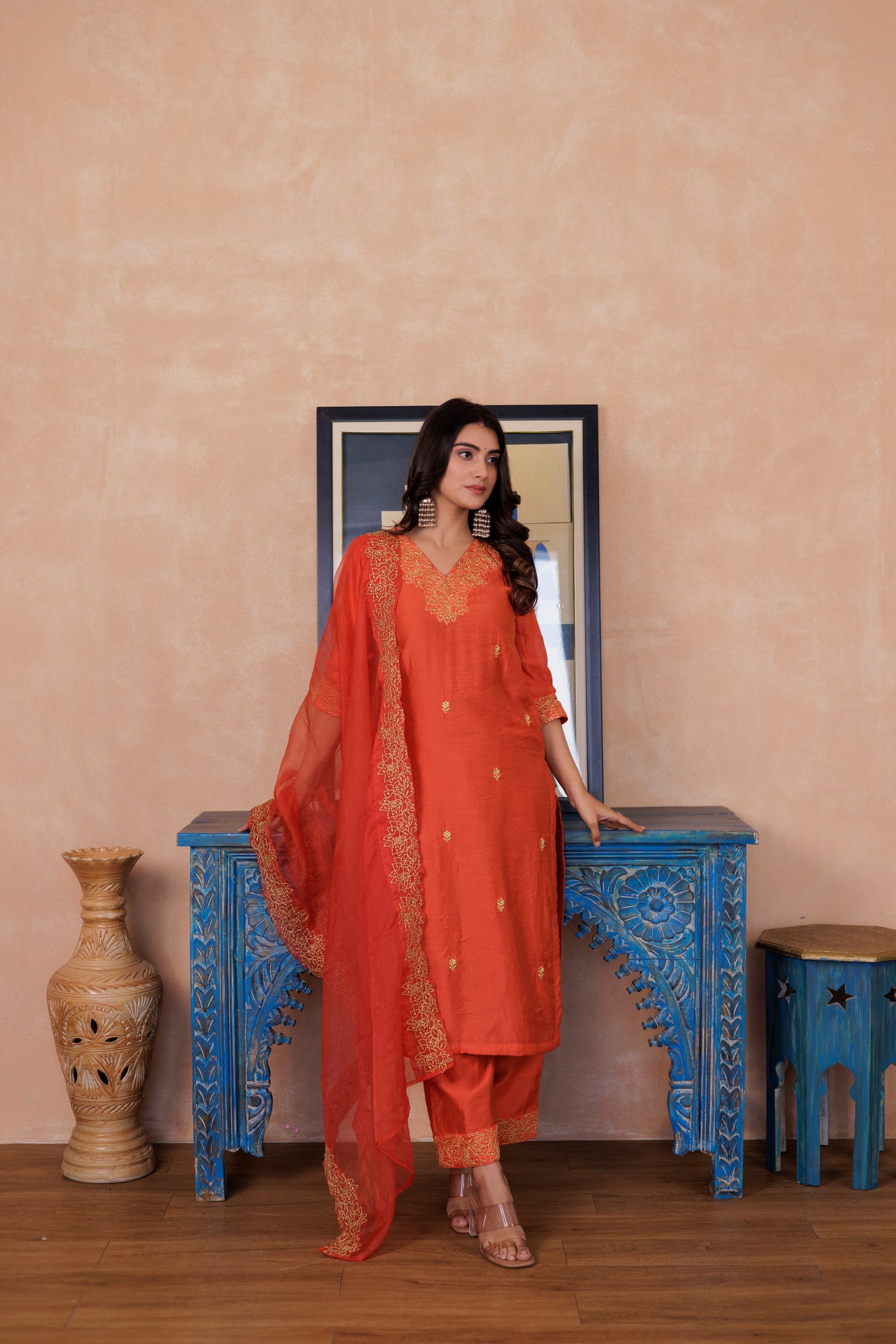 SIENNA CHANDERI SUIT SET