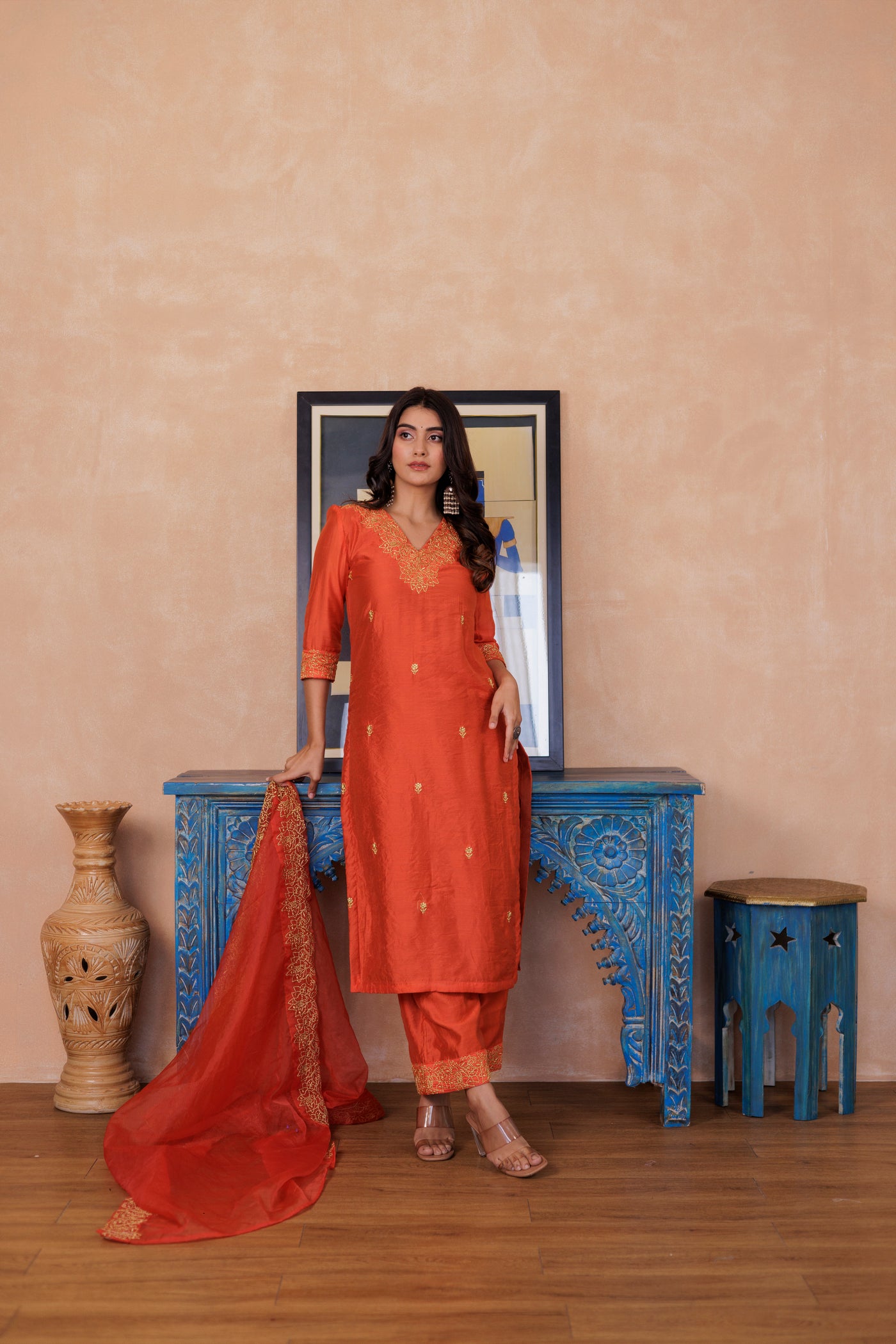 SIENNA CHANDERI SUIT SET