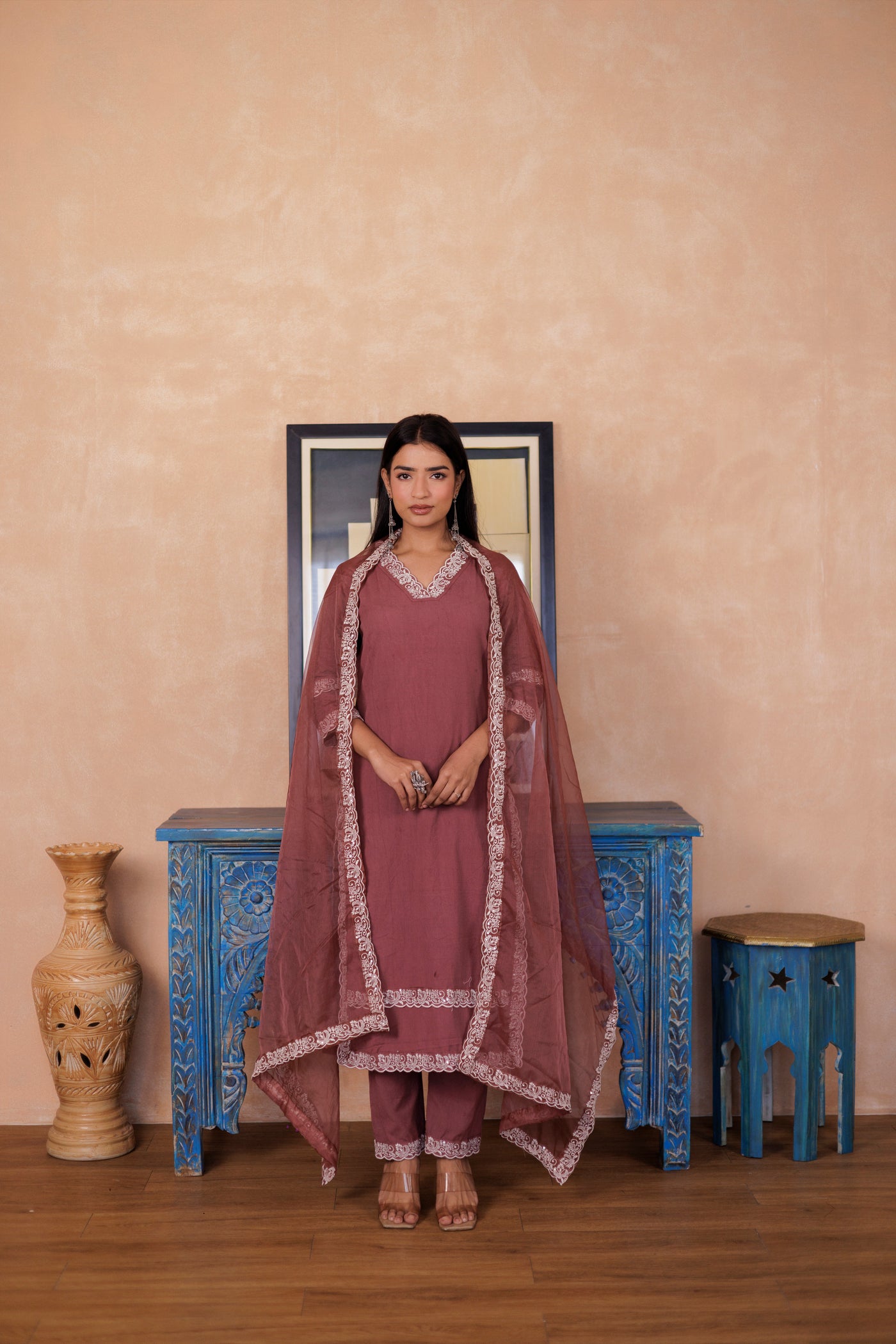 SUNAIRA MAUVE SUIT SET