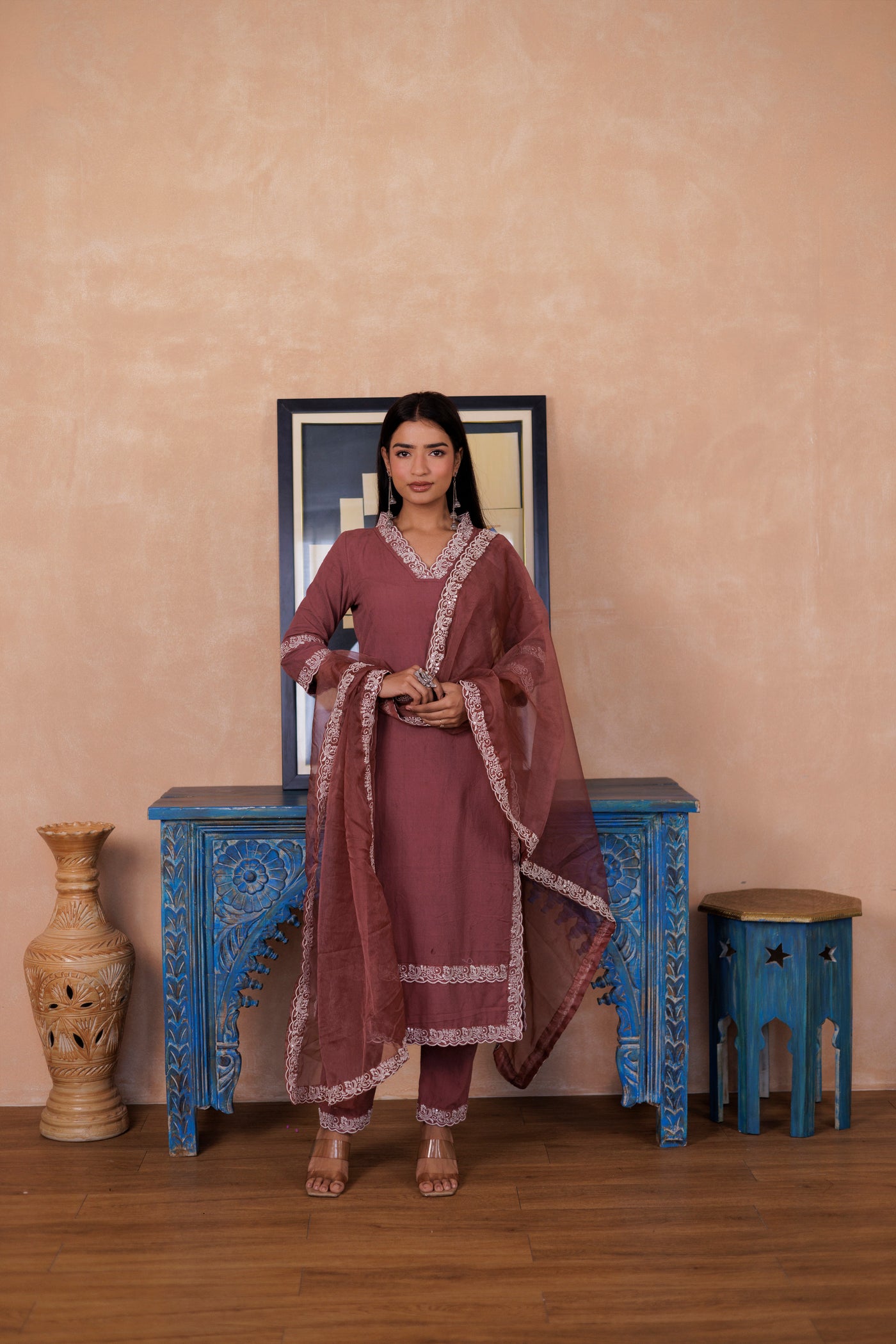 SUNAIRA MAUVE SUIT SET