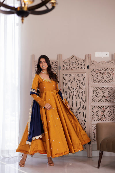 SURMA-MUSTARD SUIT SET