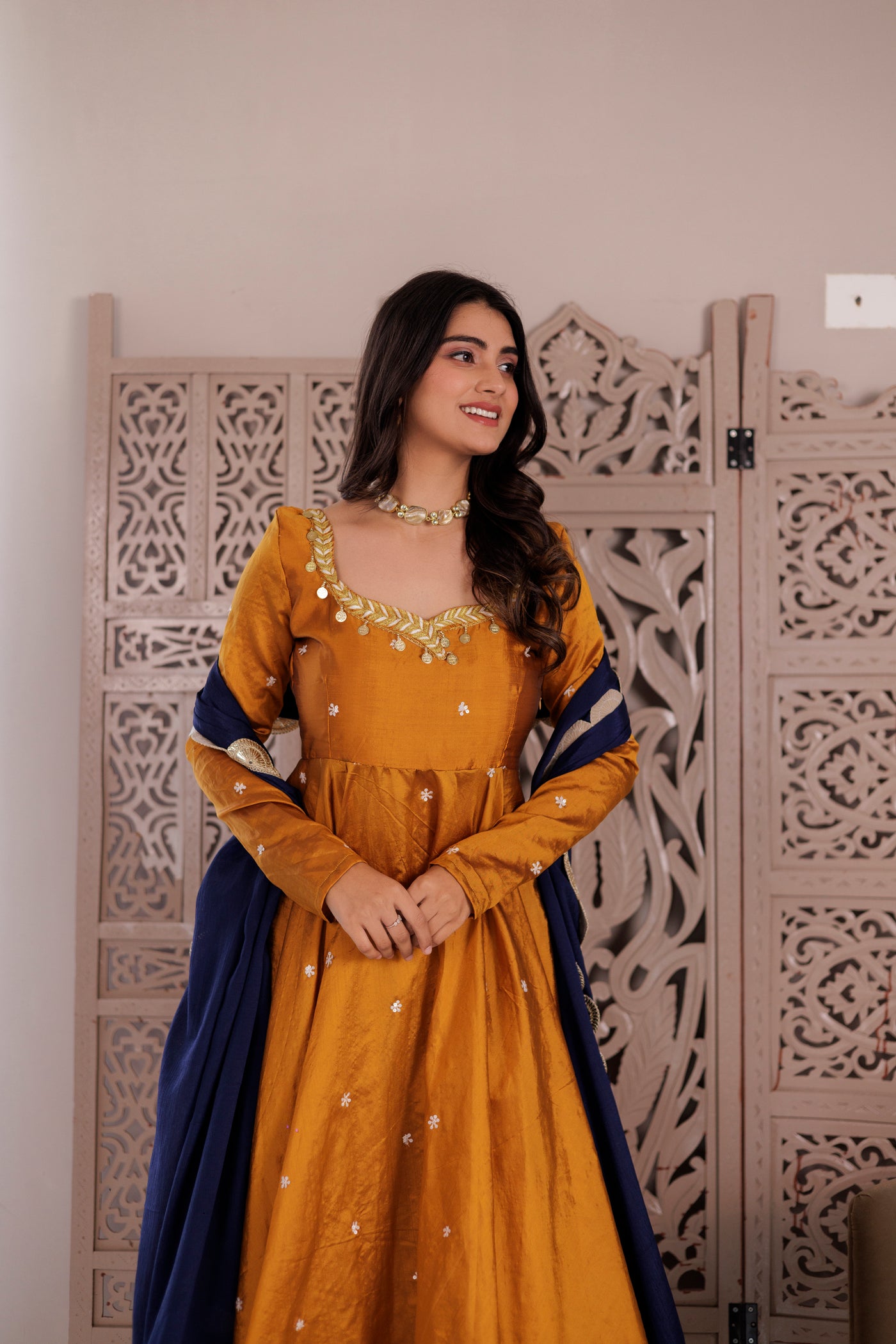 SURMA-MUSTARD SUIT SET