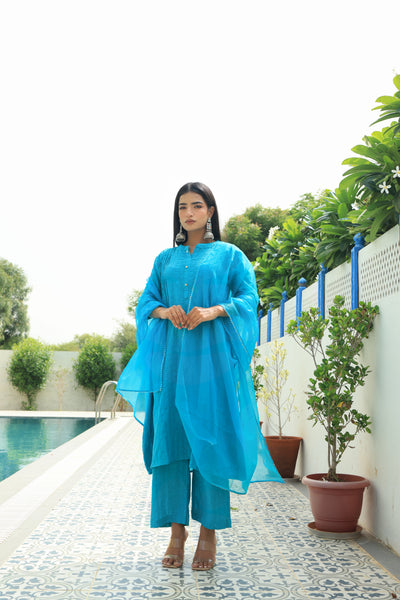 TURQUOISE BLUE SUIT SET