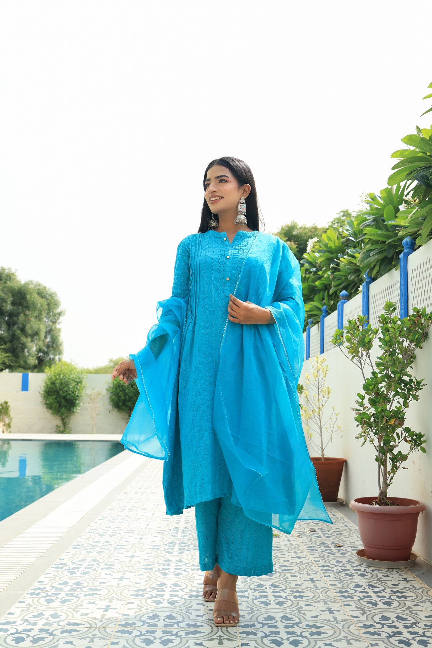 TURQUOISE BLUE SUIT SET