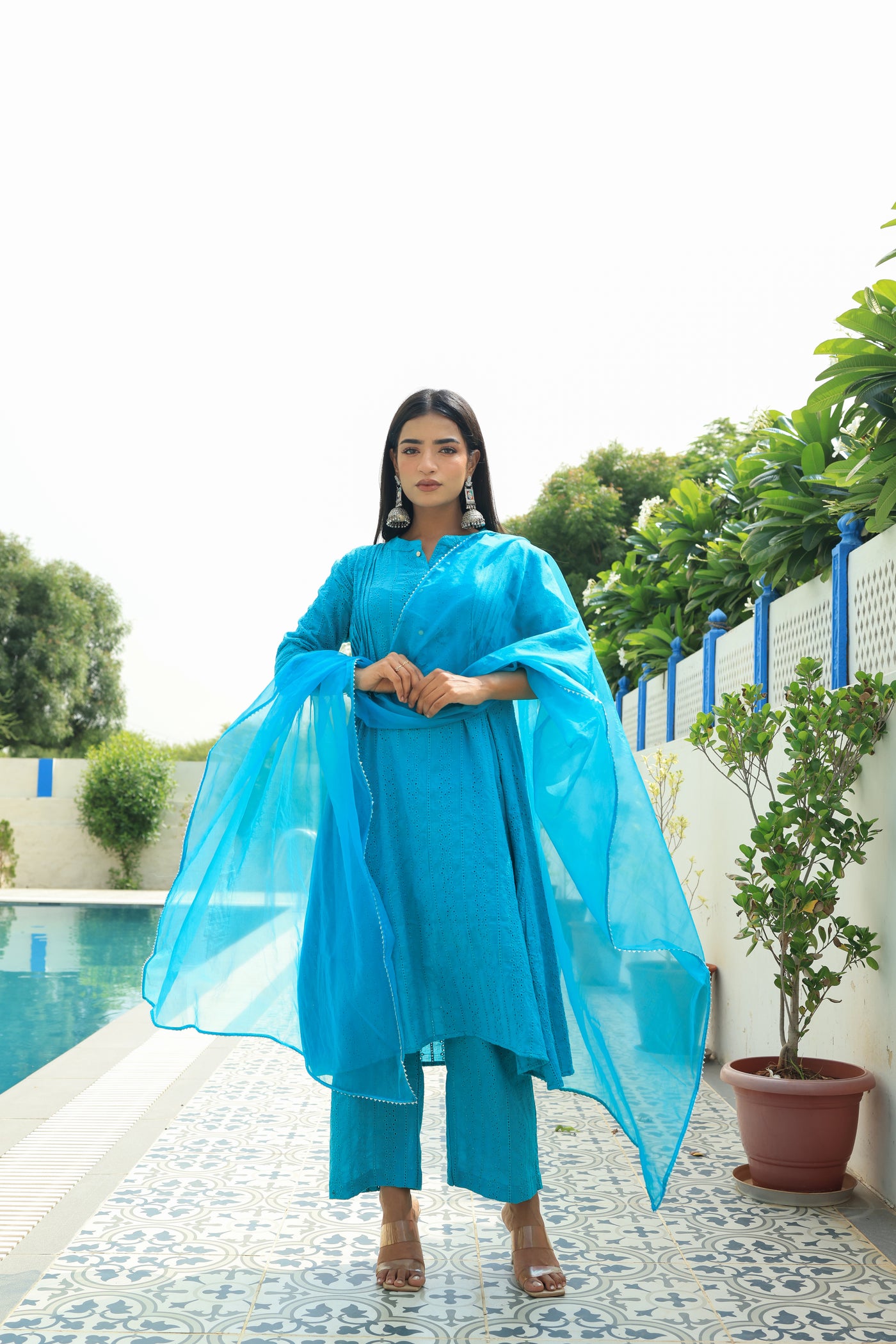 TURQUOISE BLUE SUIT SET