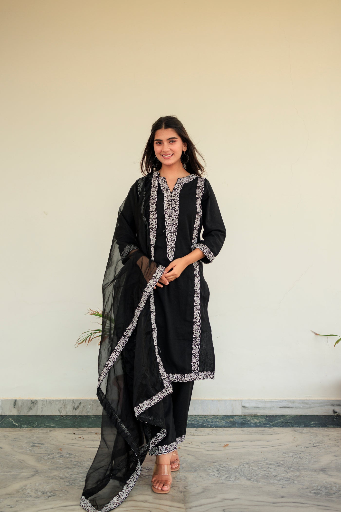 SUNAIRA BLACK SUIT SET