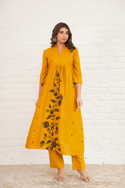 MUSTARD SUIT SET