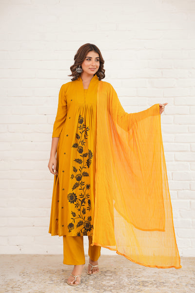 MUSTARD SUIT SET