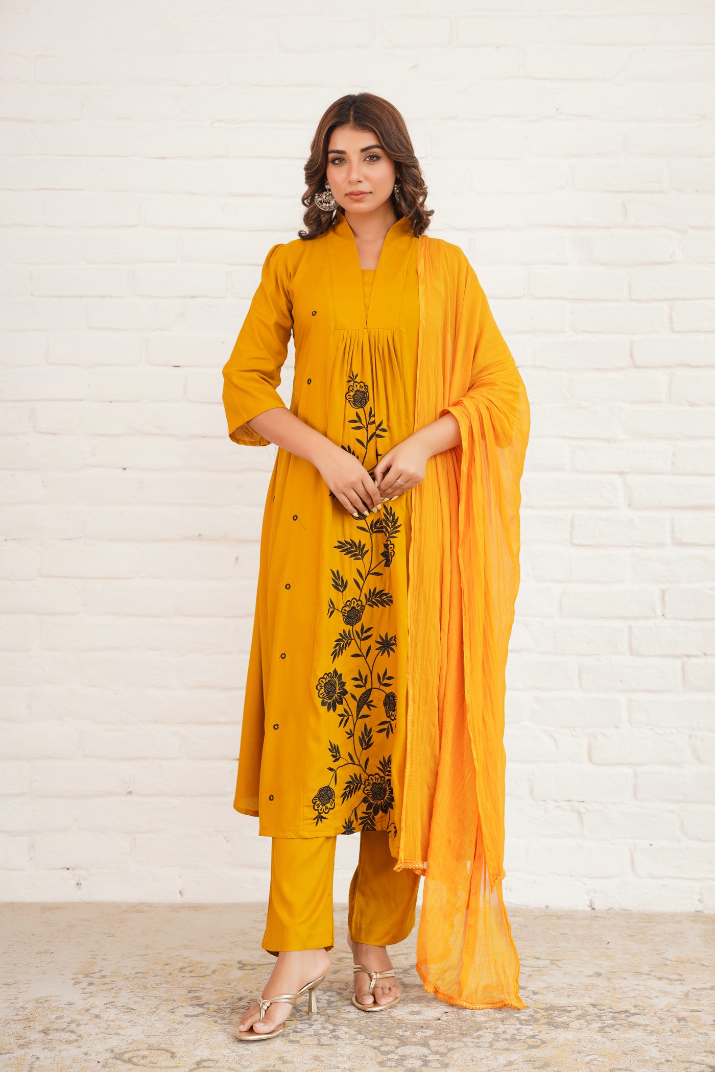 MUSTARD SUIT SET