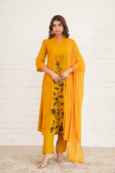 MUSTARD SUIT SET
