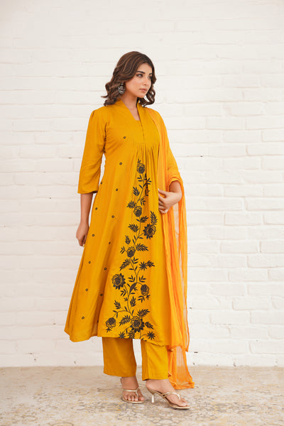 MUSTARD SUIT SET