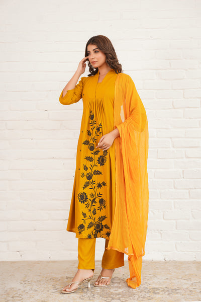 MUSTARD SUIT SET