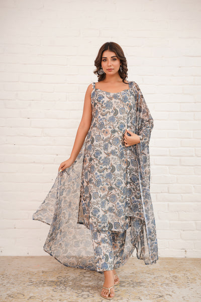 SHELL CHANDERI SUIT SET