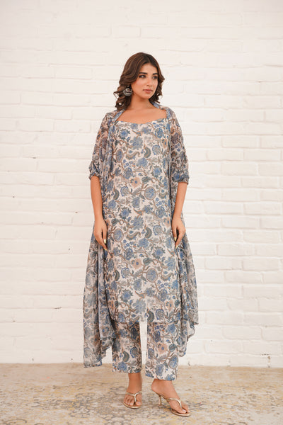 SHELL CHANDERI SUIT SET