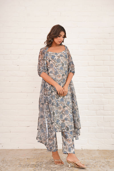 SHELL CHANDERI SUIT SET