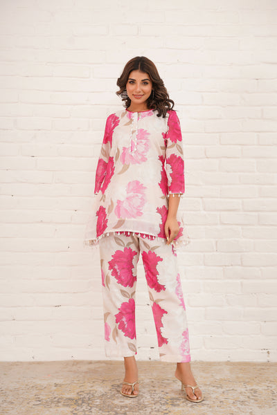 ROSE CHANDERI SUIT SET