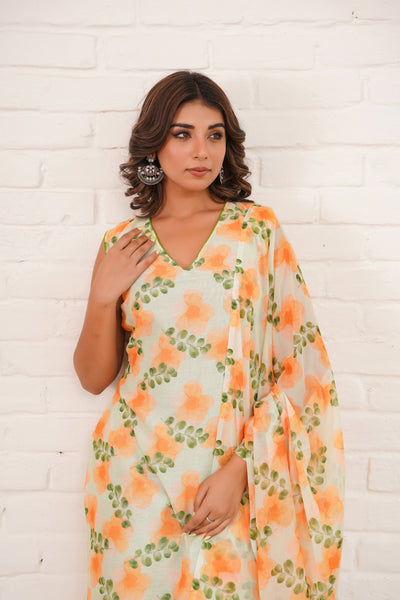DAFFODIL CHANDERI SUIT SET