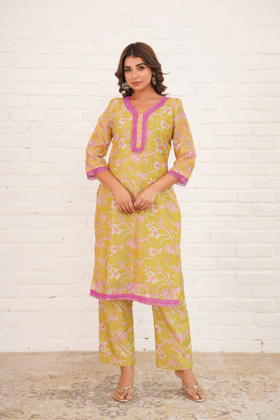 VRAJ CHANDERI SUIT SET