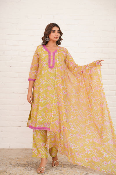 VRAJ CHANDERI SUIT SET