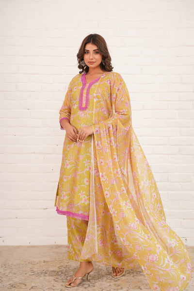 VRAJ CHANDERI SUIT SET