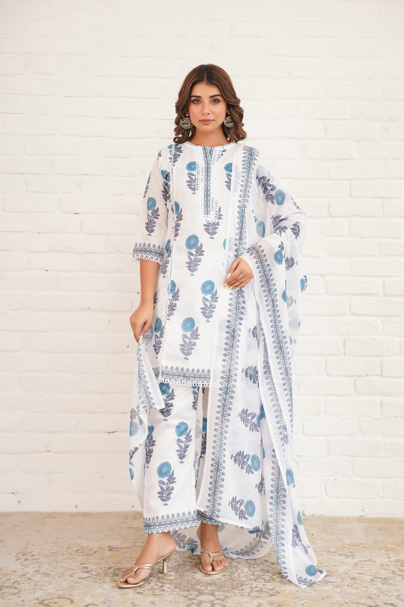 ROSABELLE CHANDERI SUIT SET