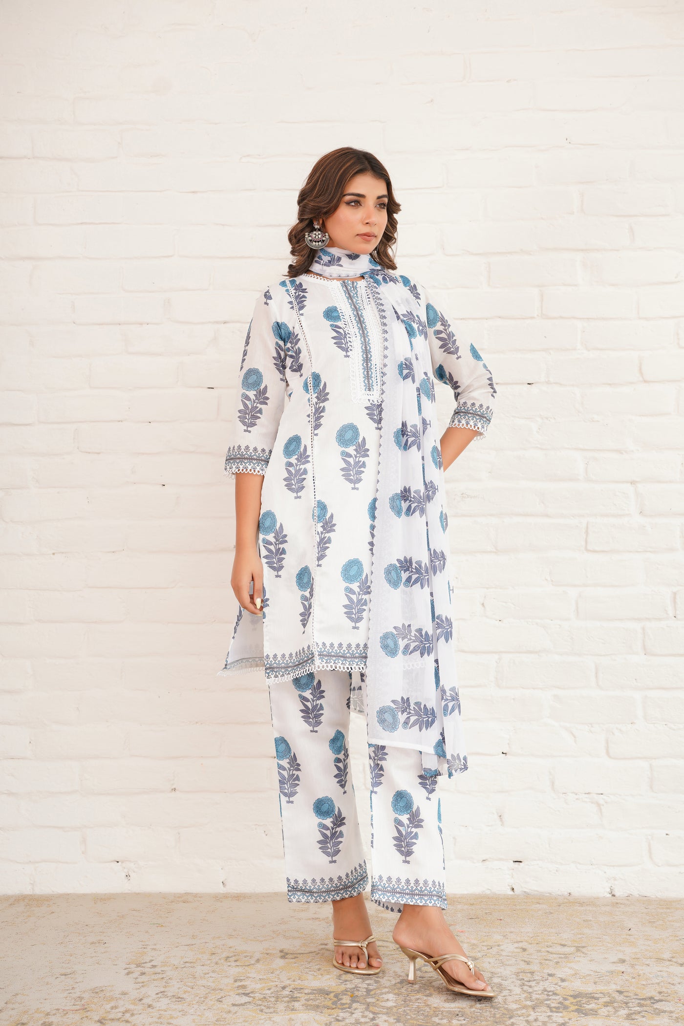 ROSABELLE CHANDERI SUIT SET