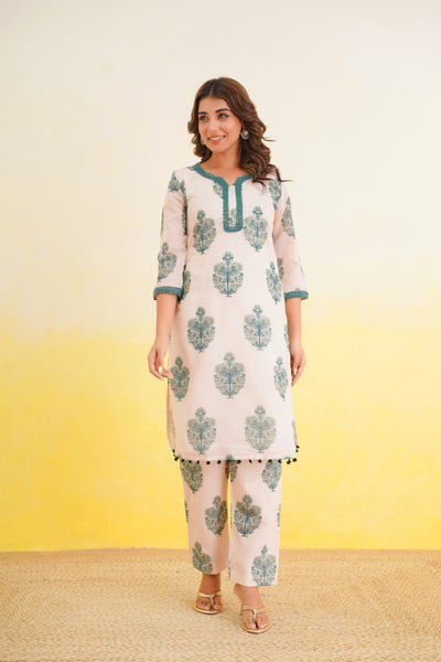 GANGA CHANDERI SUIT SET