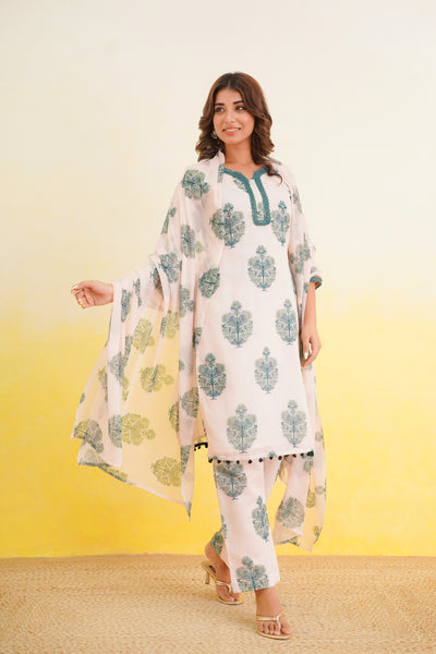 GANGA CHANDERI SUIT SET