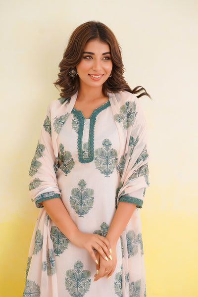 GANGA CHANDERI SUIT SET